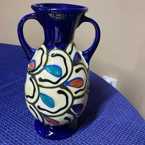 Czech Ditmar Urbach Art Déco Vase 7.75” tall